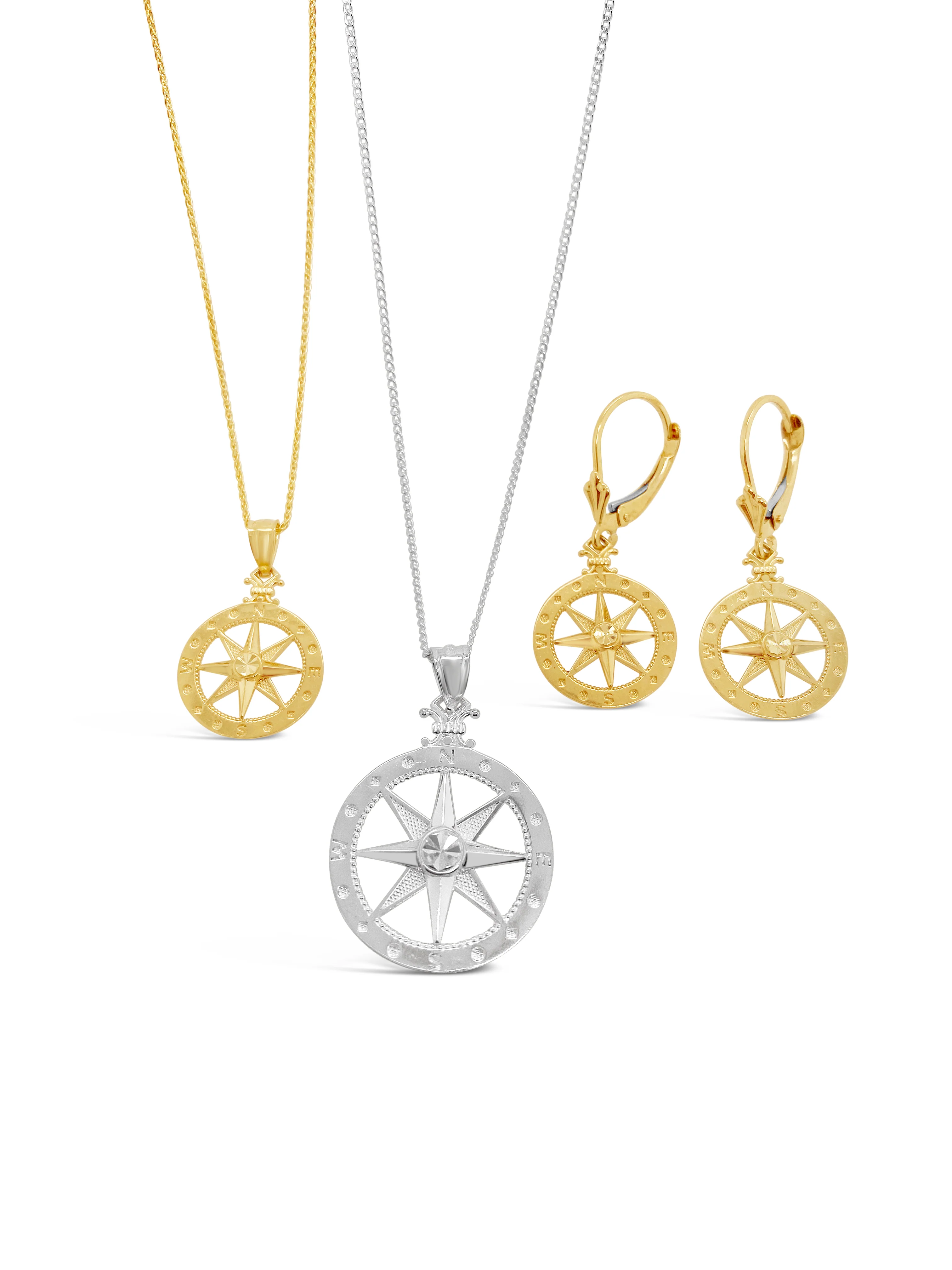Compass Rose Dangle Earrings - Image 3