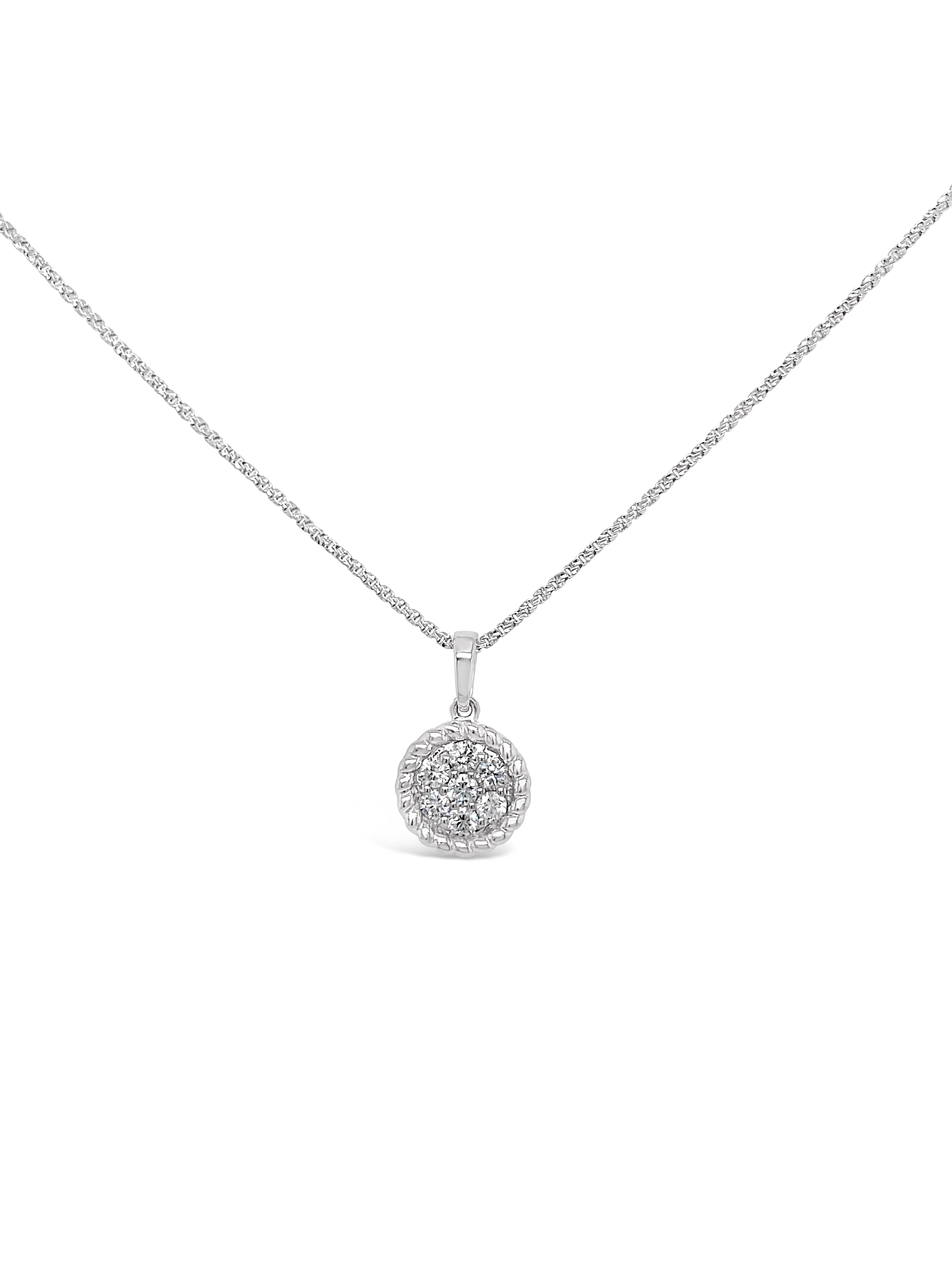 14k Diamond Rope Cluster Necklace - Image 3