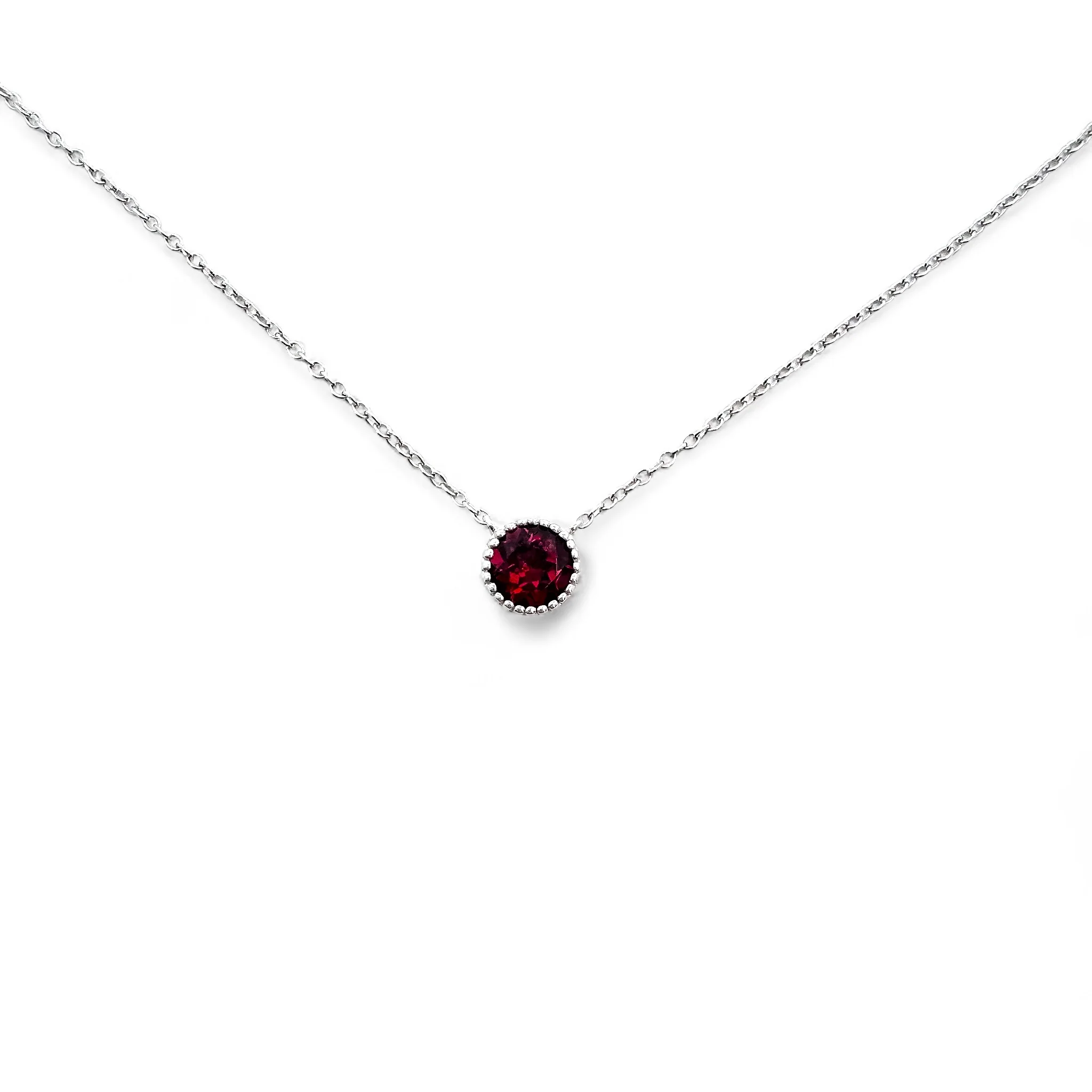 Beaded Bezel Floating Necklace - Image 5