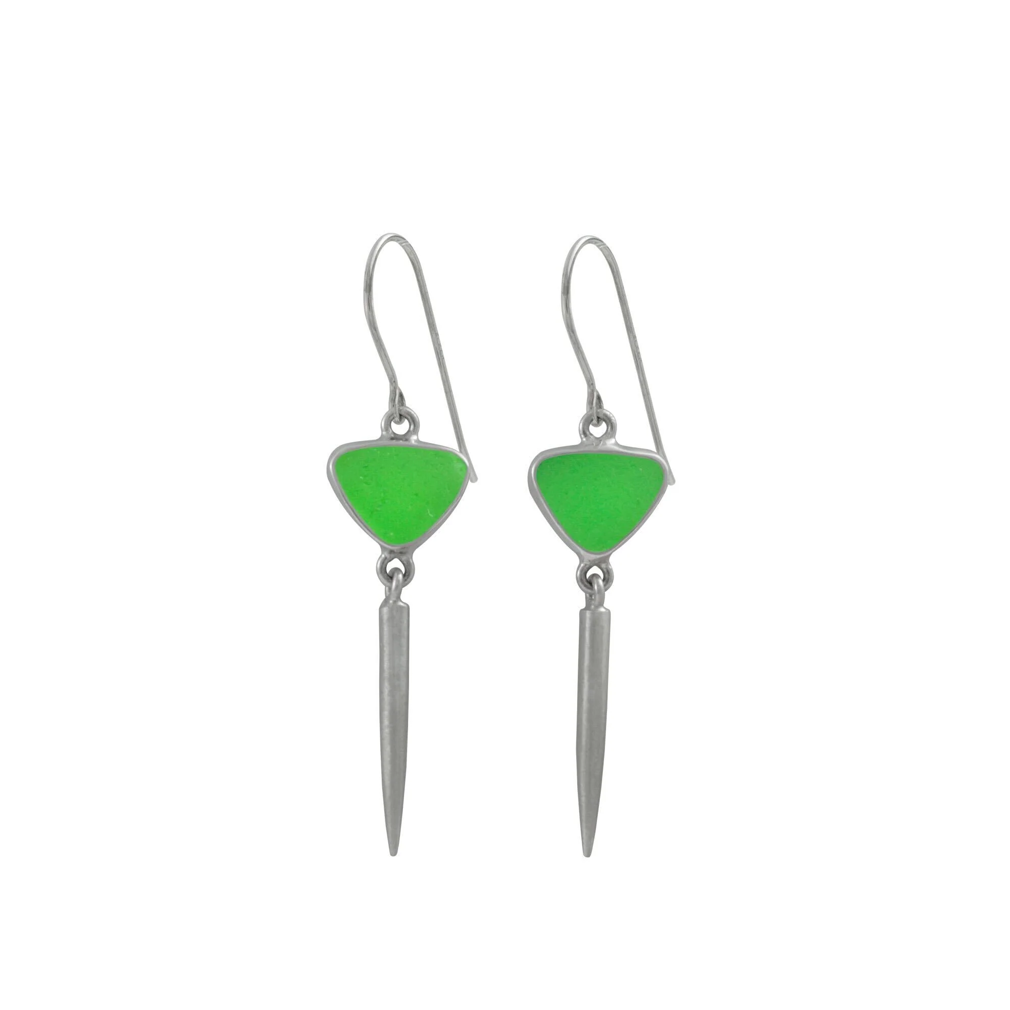 Maine Seaglass Icicle Dangle Earrings - Image 3