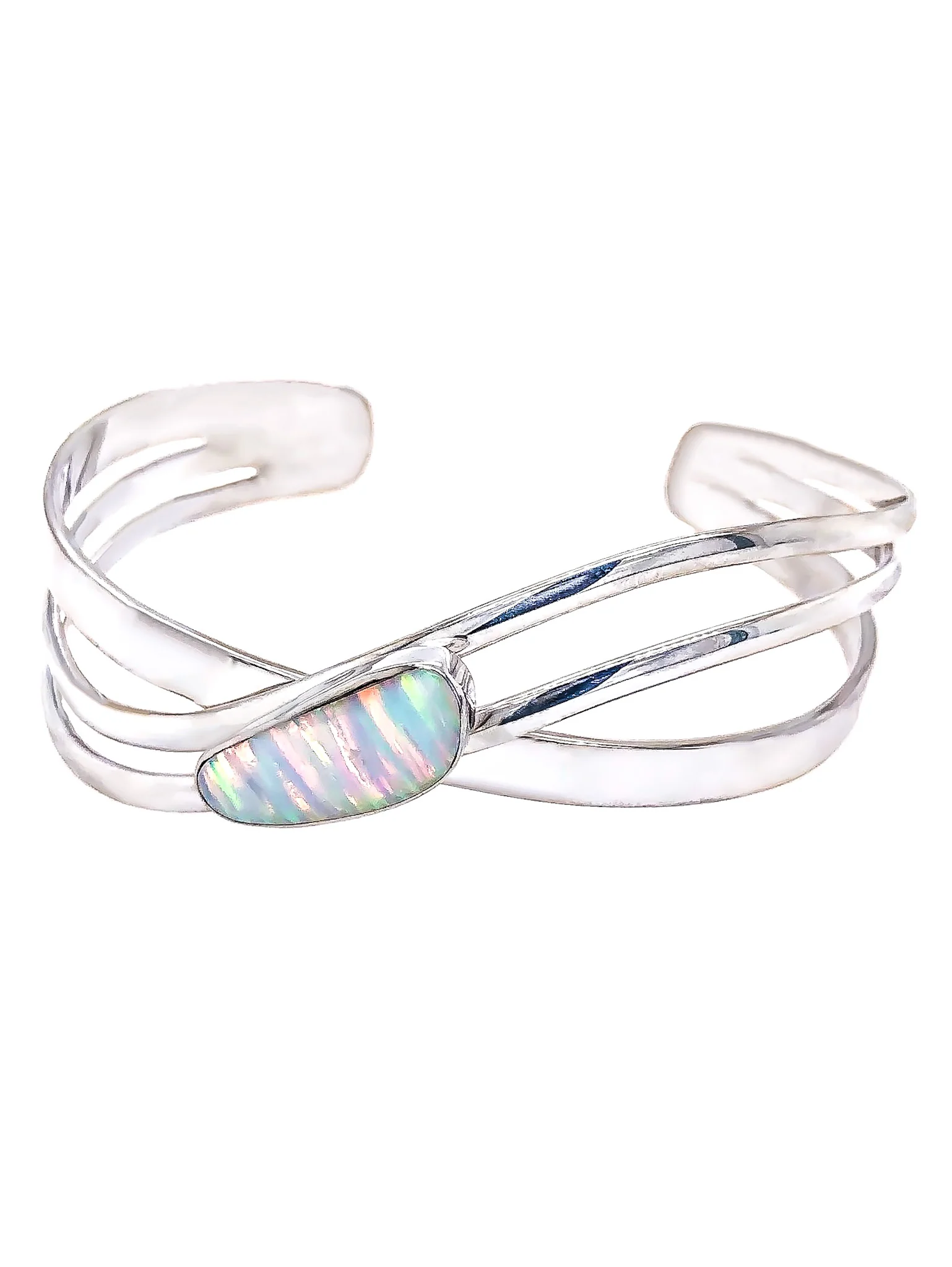 Opal Weave Cuff Bracelet - Image 4